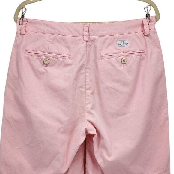 Vineyard Vines Club Short 9" Summer Twill Pink Shorts Mens 32 - Picture 4 of 10